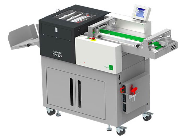 Multigraf Multifinisher TOUCHLINE CPC375 with Pile Feeder Mistral PFM Cutting, Perforating and Creasing Machine